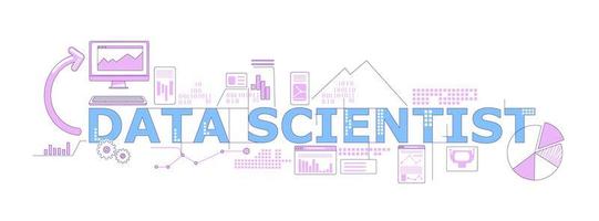 Data scientist word banner vector