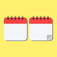 conjunto de iconos de calendario vacío vector