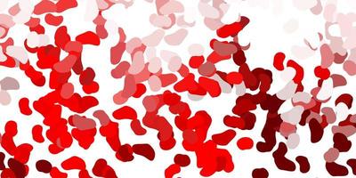 Light red pattern with abstract shapes. vector