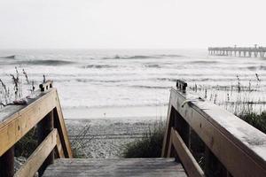 Stairs to the beach photo