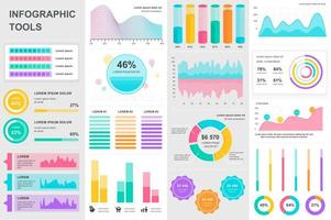 paquete infografía ui, ux, elementos del kit. vector