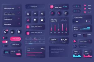 User interface elements for cryptocurrency mobile app vector