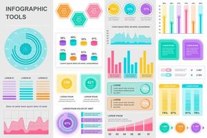 Bundle infographic UI, UX, KIT elements. vector