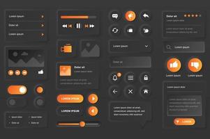 User interface elements for video tube mobile app vector