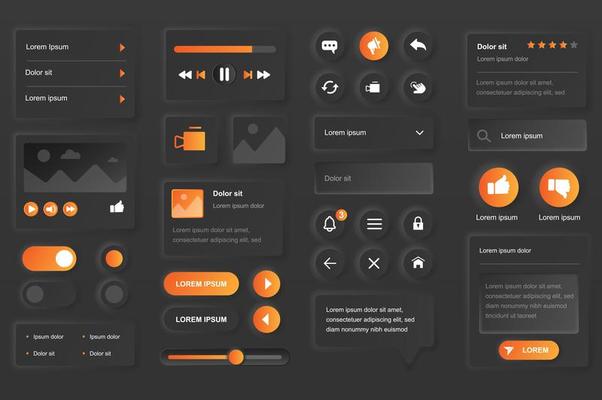 User interface elements for video tube mobile app