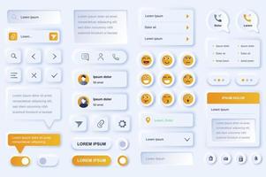 User interface elements for social network mobile app vector