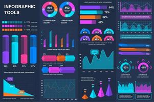 Bundle infographic UI, UX, KIT elements. vector