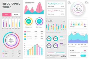 paquete infografía ui, ux, elementos del kit. vector