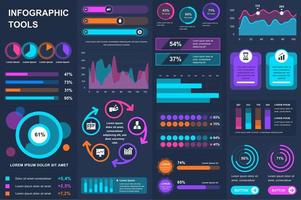 paquete infografía ui, ux, elementos del kit. vector