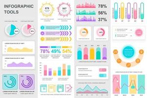 paquete infografía ui, ux, elementos del kit. vector