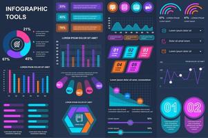 paquete infografía ui, ux, elementos del kit. vector