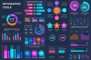 Bundle infographic UI, UX, KIT elements. vector