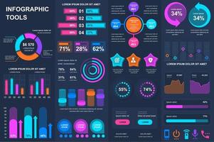 Bundle infographic UI, UX, KIT elements. vector