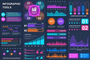 Bundle infographic UI, UX, KIT elements. vector