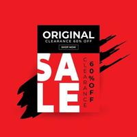 Original clearance sale template vector