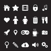 Set Of Web Simple Icons vector