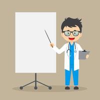 Doctor With Blank Board vector