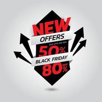 Black Friday sale discount promotion template vector