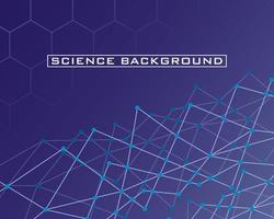 Blue science background with lines and structures vector