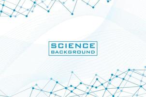 White science background with lines and structures vector