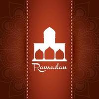 Ramadan celebration banner with mosque vector