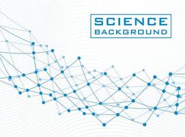 White science background with lines and structures vector