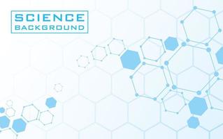 White science background with lines and structures vector