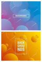 Colorful vibrant abstract background set vector