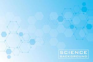 Blue science background with lines and structures vector