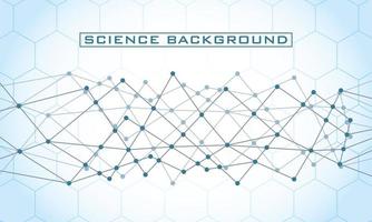 White science background with lines and structures vector