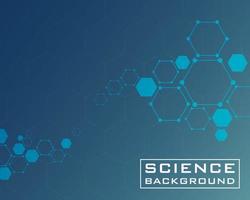 Blue science background with lines and structures vector