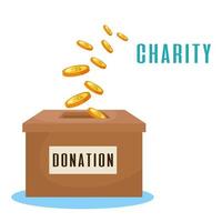 Charity and donation box vector