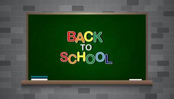 Back to school chalkboard vector