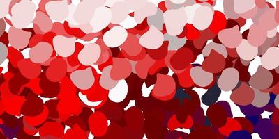 Light red pattern with abstract shapes vector