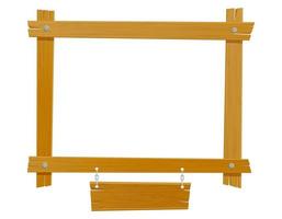 Wooden frame for pictures vector