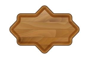 Wooden board sign vector