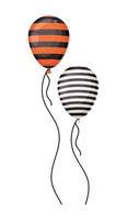 Isolated striped party balloons design vector