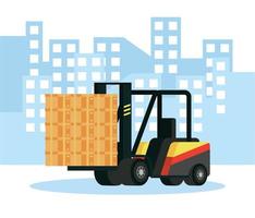 Delivery service composition with forklift vector