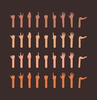 Diversity of skin hands design vector