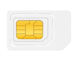 Sim card chip for use in digital communication vector