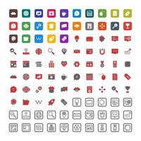 conjunto de iconos de optimización de motores de búsqueda para uso personal y comercial. vector