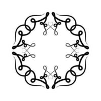 Black ornament frame design vector