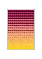 Pink with yellow gradient and triangle pattern background vector