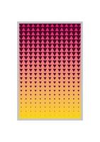 Pink with yellow gradient and triangle pattern background vector