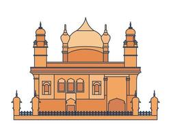 edificación del templo dorado de amritsar vector