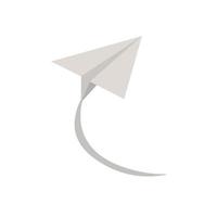 Paper plane on white background vector