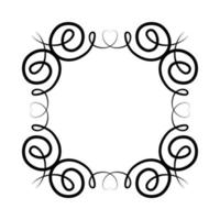 Isolated black ornament frame design vector