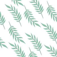Pattern of branchs with leaf in white background