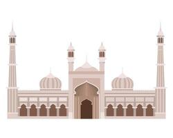 edificación de la mezquita islámica jama masjid e indio vector