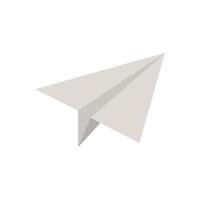 Paper plane on white background vector